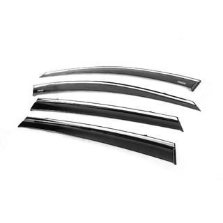 Déflecteurs de vitres avec moulure chromée (4 pcs, Niken) photo 2