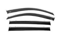 Toyota Highlander 2008-2013 Déflecteurs de vitres avec moulure chromée (4 pcs, Niken) photo 3
