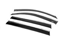 Toyota Highlander 2008-2013 Déflecteurs de vitres avec moulure chromée (4 pcs, Niken) photo 8