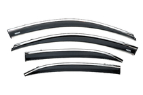 Chevrolet Malibu 2011-2018 Déflecteurs de vitres avec moulure chromée (4 pcs, Niken) photo 2