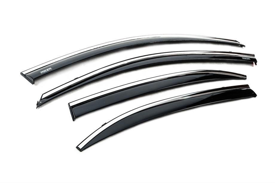 Chevrolet Malibu 2011-2018 Déflecteurs de vitres avec moulure chromée (4 pcs, Niken) Photo 4