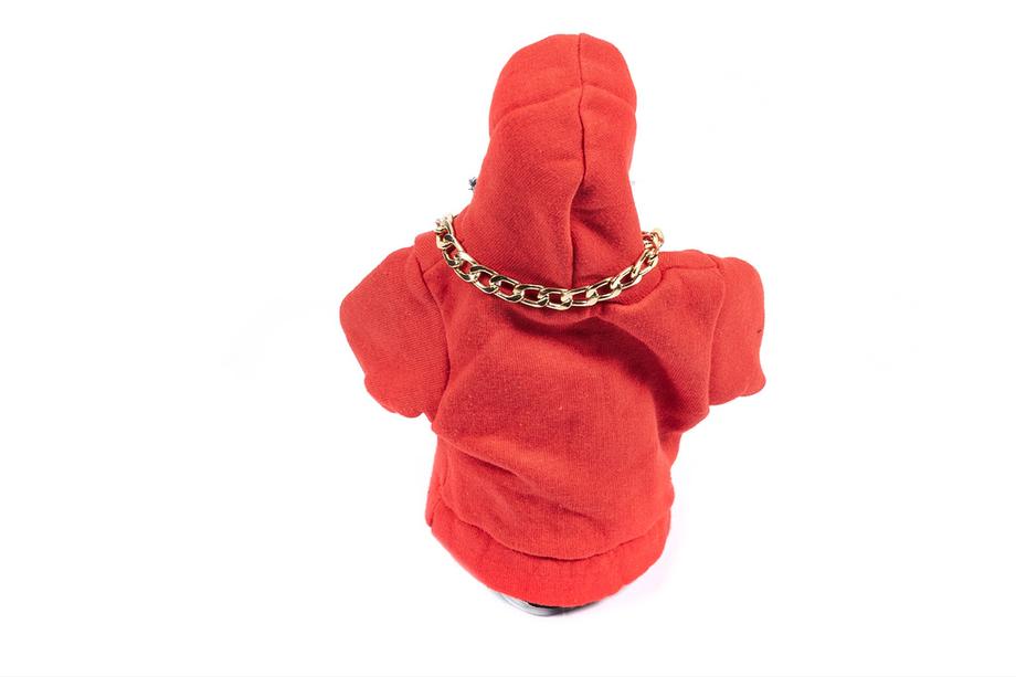 Housse de levier de vitesse style hoodie (rouge, cordon noir) Photo 3