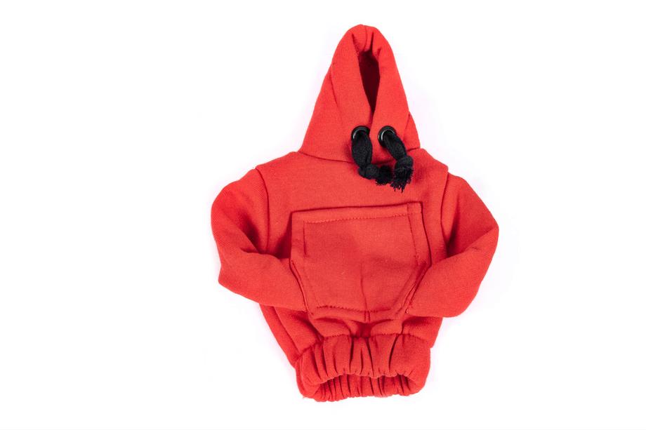 Housse de levier de vitesse style hoodie (rouge, cordon noir) Photo 4