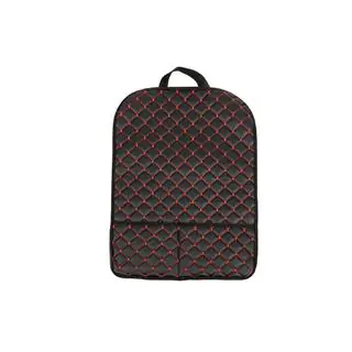 Organisateur de dossier de siège ECO (1 pc, Noir avec surpiqûres rouges) photo 3