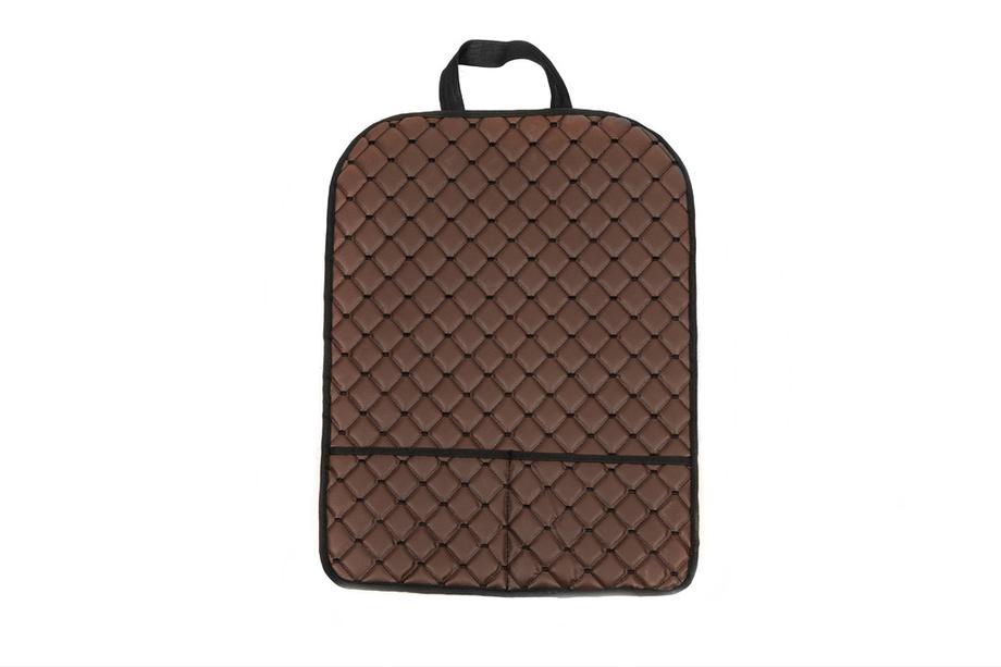 Organiseur de Dossier de Siège ECO (1 pc, Marron avec Couture Noire) Photo 3
