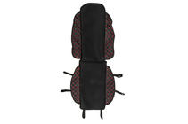 Housse de siège ECO et tissu (1 pc, Noir avec surpiqûre rouge + tissu) photo 3