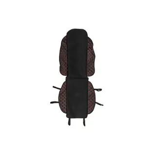 Housse de siège ECO et tissu (1 pc, Noir avec surpiqûre rouge + tissu) photo 3