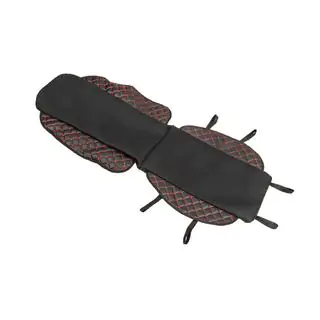 Housse de siège ECO et tissu (1 pc, Noir avec surpiqûre rouge + tissu) photo 4