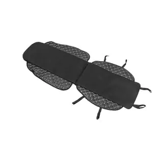 Housse de siège ECO et tissu (1 pc, Noir avec surpiqûre grise + tissu) photo 4