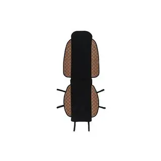 Housse de siège ECO et tissu (1 pc, Marron avec surpiqûre noire + tissu) photo 3