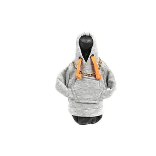 Housse levier de vitesse sweat à capuche (gris, cordon orange) photo 1