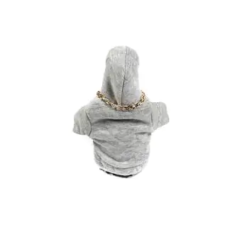 Housse levier de vitesse sweat à capuche (gris, cordon orange) photo 4