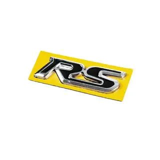 Insigne RS noir avec chrome (95mm x 25mm) photo 2