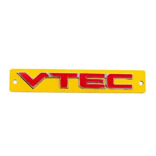 Emblème VTEC rouge avec chrome (110mm x 15mm) photo 1