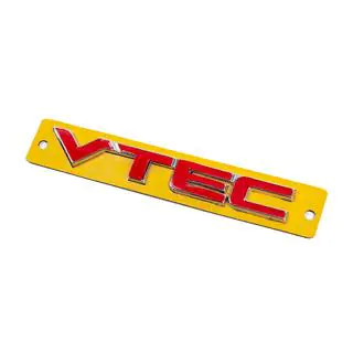Emblème VTEC rouge avec chrome (110mm x 15mm) photo 2