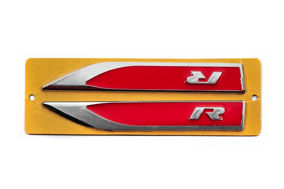 Baguettes latérales R-rouge-chrome (145mm x 22m) Photo 1