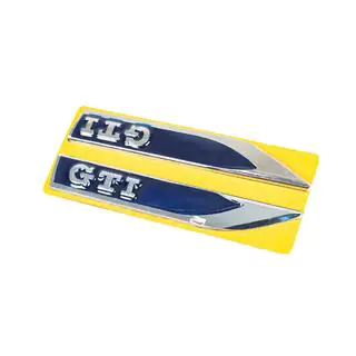 Baguettes latérales GTI bleu chrome (145mm x 22m) photo 2