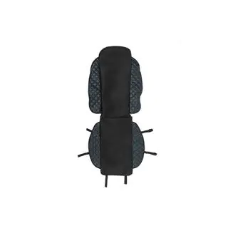 Housse de siège ECO et tissu (1 pc, Noir avec surpiqûre bleue + tissu) photo 1