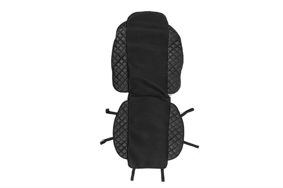 Housse de siège ECO et tissu (1 pc, Noir avec couture noire + tissu) Image