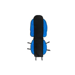 Housse de siège ECO et tissu (1 pc, Bleu avec surpiqûre noire + tissu) photo 1