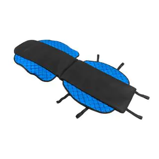Housse de siège ECO et tissu (1 pc, Bleu avec surpiqûre noire + tissu) photo 2