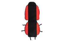 Housse de siège ECO et tissu (1 pc, Rouge avec surpiqûre noire + tissu) photo 1