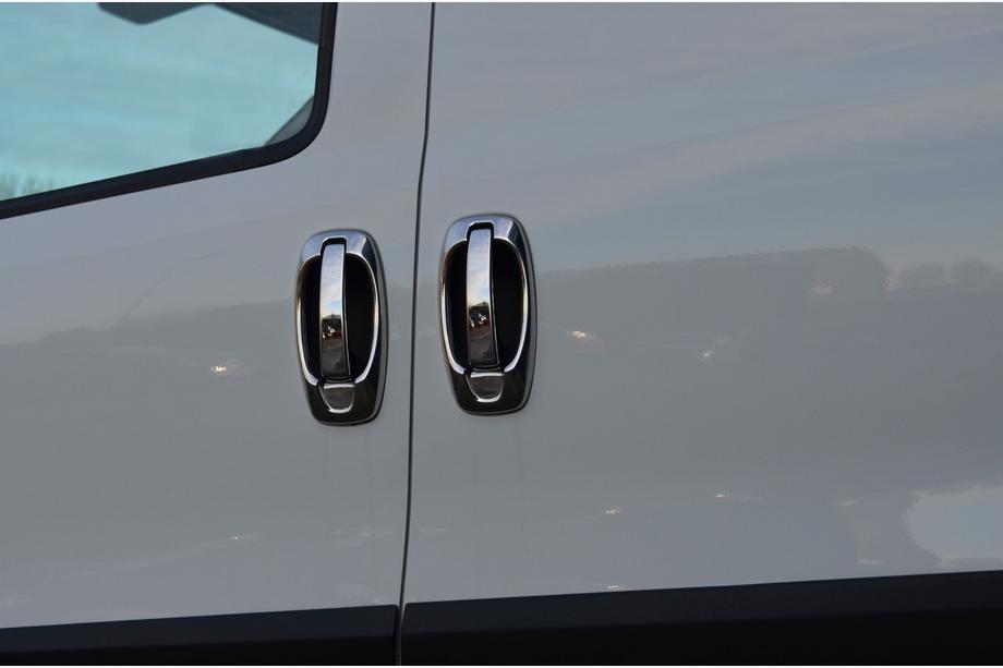 Peugeot Bipper 2008-2017 Couvre-poignées et encadrements (8 pcs, inox) Carmos - Acier Inoxydable Turc Image