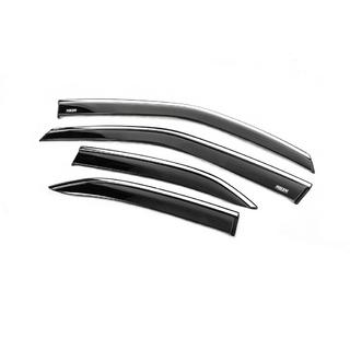 Déflecteurs de vitres avec moulure chromée (4 pcs, Niken) Toyota Yaris/Yaris Cross (XP210) 2020- photo 1