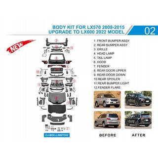 Kit carrosserie facelift vers LX600 Lexus LX570/450d 2008-2022 photo 2