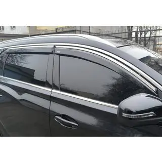 Déflecteurs de vitres avec moulure chromée (4 pcs, Niken) Chery Tiggo 7 2020- photo 1