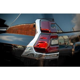 Couvre-feux Arrière Chromés V2 (2 pcs, 2018+) Toyota Land Cruiser Prado 150 2009-2023 photo 3