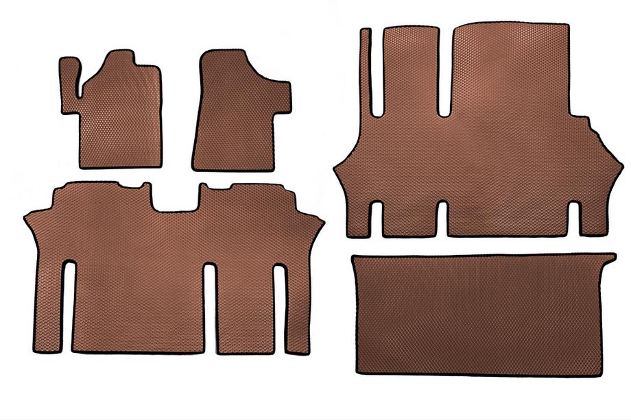 Mercedes Vito W639 2004-2014 Tapis de sol EVA V2 (Retrait uniquement, Ensemble complet, Marron) Photo 2