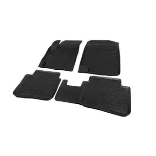 Tapis en caoutchouc avec rebord (4 pcs, Polytep) Hyundai Accent 2011-2017 photo 2