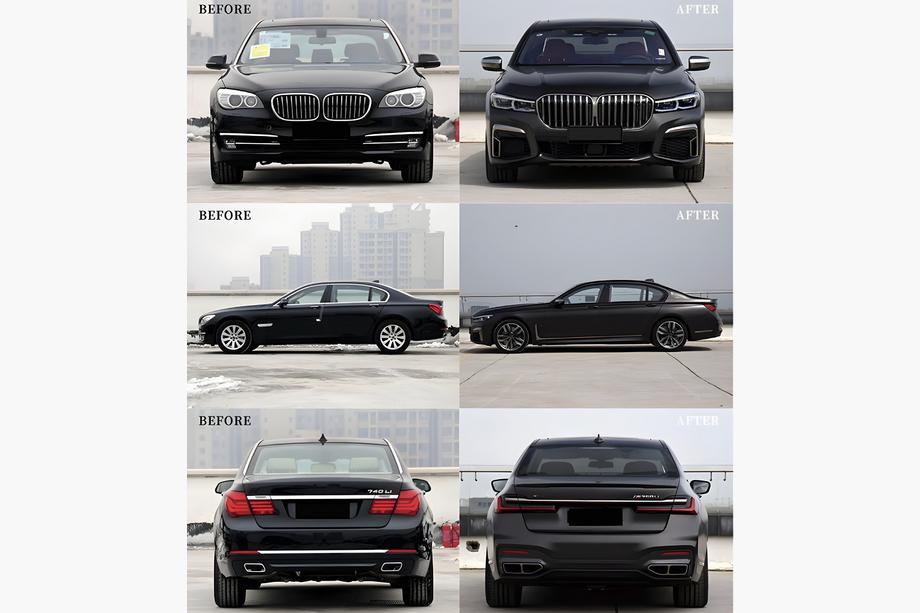 BMW 7 Series F01/F02 2008-2015 Kit restylage vers G12 M760 (avec remplacement du couvercle de coffre et des ailes arrières) Photo 129