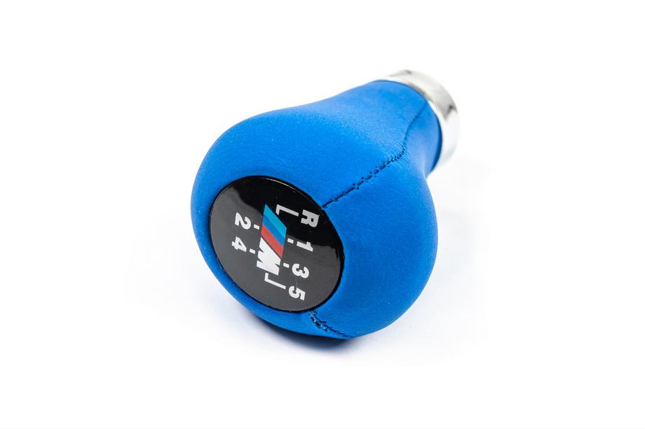 BMW 5 Series E34 1988-1995 Pommeau de levier de vitesse OEM (similicuir, bleu lisse) Photo 3