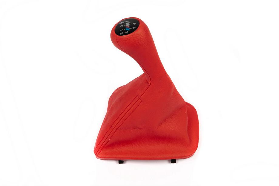 BMW 3 Series E46 1998-2006 Soufflet de levier de vitesse + pommeau OEM (rouge) Image