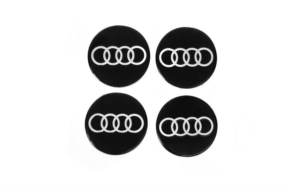 Audi Autocollants pour cabochons de jantes 60mm (4pcs) Image