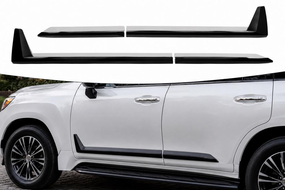 Lexus LX 500d/600 2022- Moulures de porte noires F-Sport blanc+noir (4 pcs, ABS) Photo 1