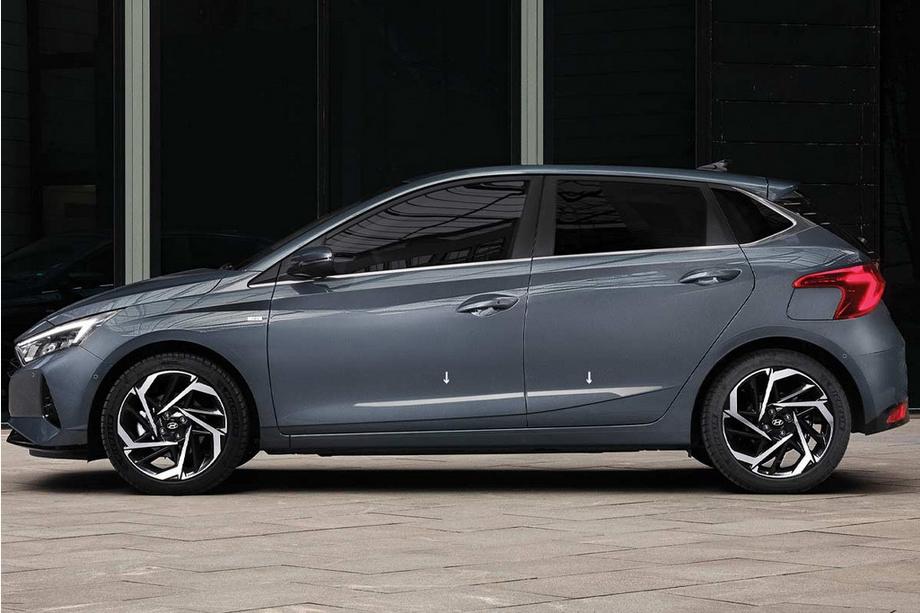 Hyundai I-20 2020- Moulures de porte OmsaLine (4 pcs, inox) Image