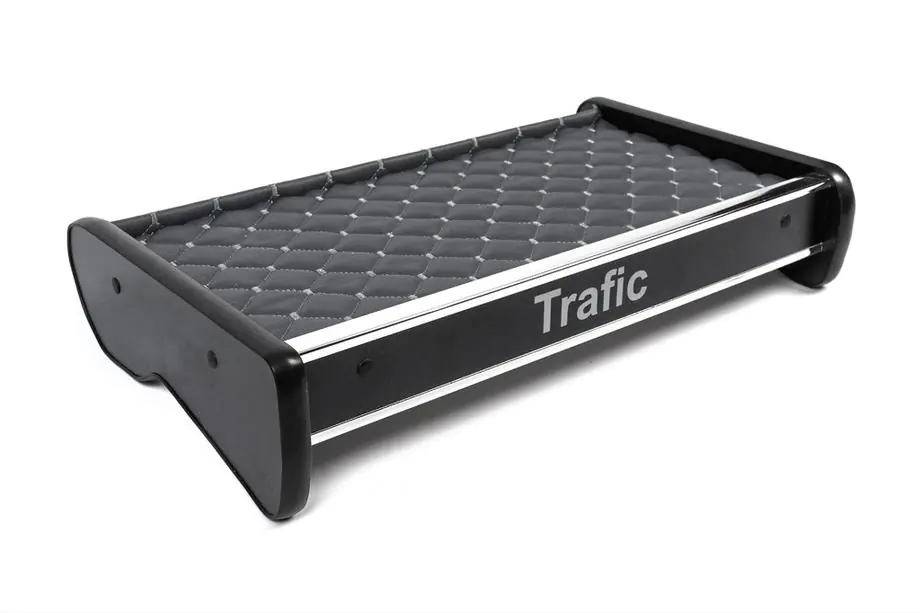 Renault Trafic 2001–2015 Tablette de tableau de bord (2001-2010, Gris avec couture grise) Photo 3