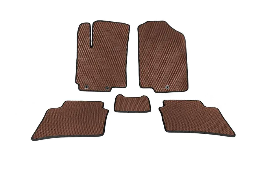 Hyundai Accent 2011-2017 Tapis de sol EVA (Marron) Image