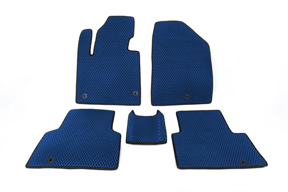 Hyundai Santa Fe 3 2012-2018 Tapis de sol 5 places (EVA, Bleu) Image