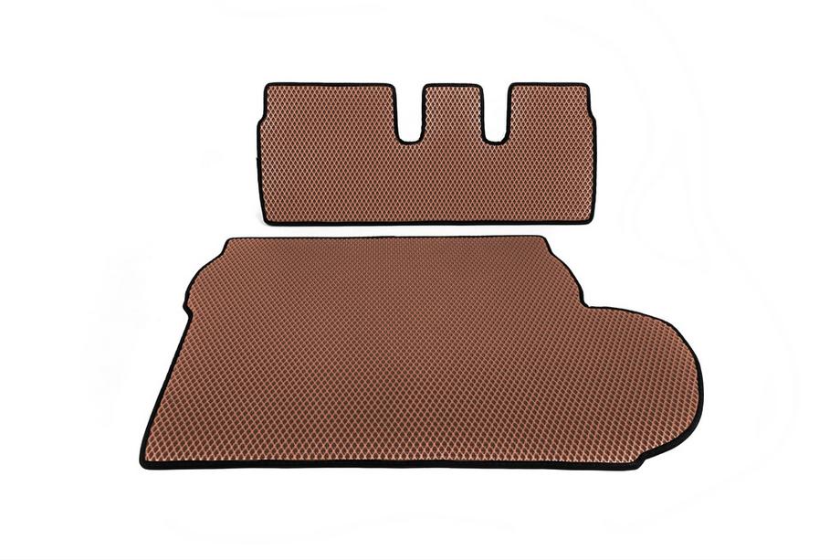 Mitsubishi Outlander 2006-2012 Tapis de coffre (EVA, Marron) 7 places Image