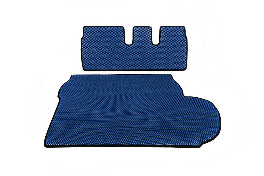 Mitsubishi Outlander 2006-2012 Tapis de coffre (EVA, Bleu) 7 places Sans caisson de basses Photo 1