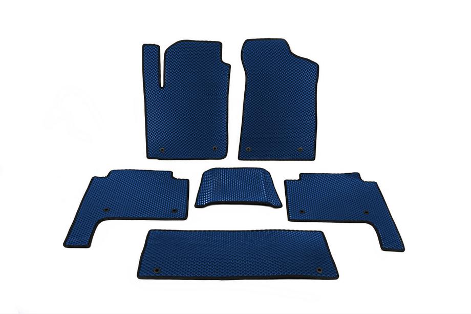 Nissan Patrol Y62 2010-2024 Tapis de sol EVA 3 rangées (Bleu) Image