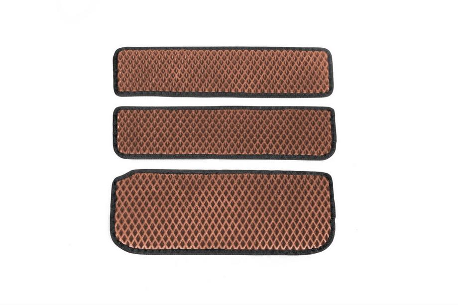 Nissan Primastar 2002-2014 Tapis de seuil de porte (3 pcs, EVA, Marron) Image