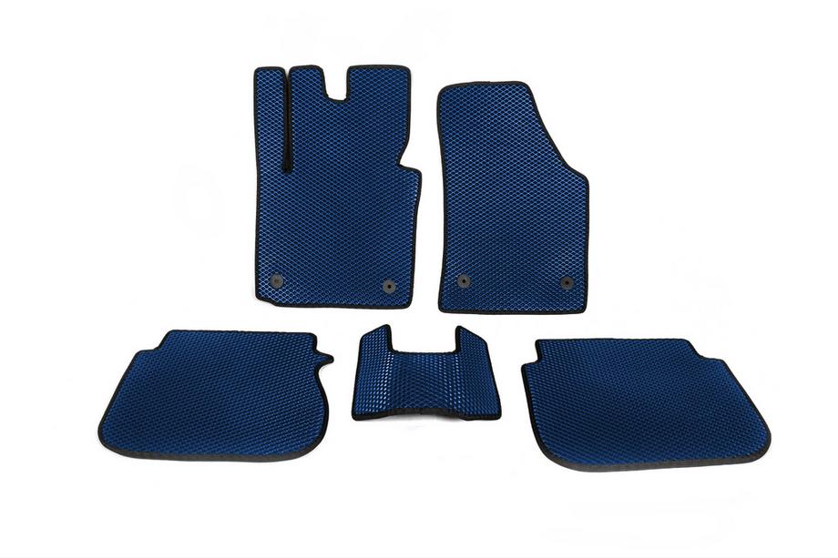 Volkswagen Caddy 2010-2015 Tapis de sol EVA (Bleu) 5 pcs, avant et arrière (pour MAXI, 2 portes coulissantes) Photo 5