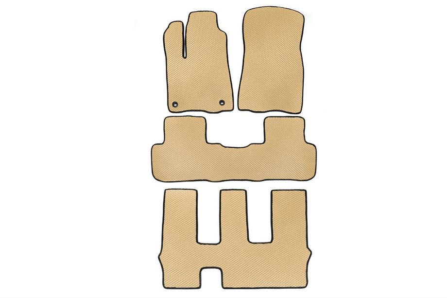 Toyota Highlander 2013-2019 Tapis de sol EVA (3 Rangées, Beige) Photo 1