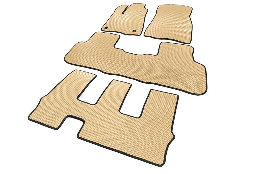 Toyota Highlander 2013-2019 Tapis de sol EVA (3 Rangées, Beige) Photo 2