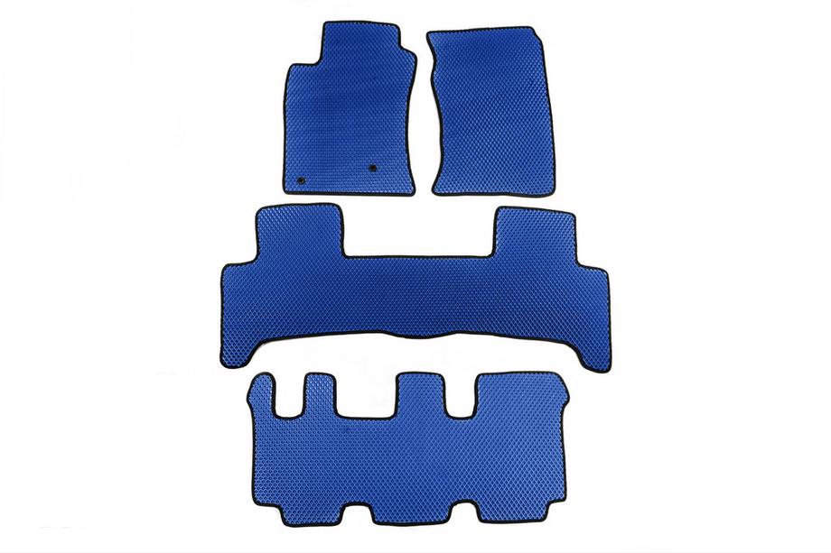 Toyota Land Cruiser Prado 120 2002-2009 Tapis de sol EVA (3 Rangées, Bleu) Image
